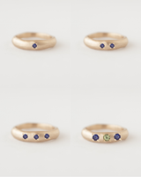 Molten birthstone ring gold