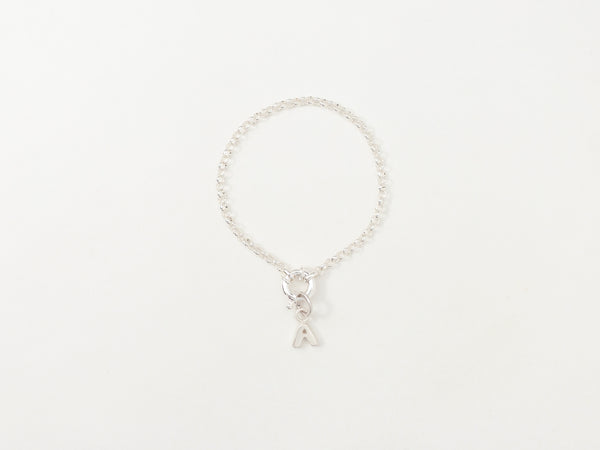 Letter Charm Bracelet Silver