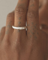 Fine celestial dome ring silver