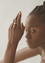 Fine celestial dome ring silver