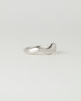 Horizon Ring Plain White Gold