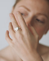 Mini love heart birthstone signet silver