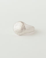 Mini puppy print signet silver