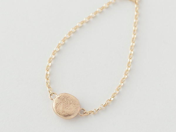Mini fingerprint bracelet gold