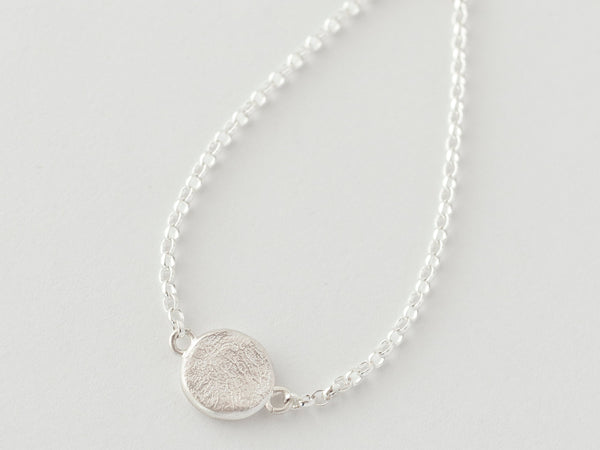 Mini fingerprint bracelet silver