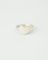Mini love heart signet silver