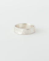 Thick textured band silver