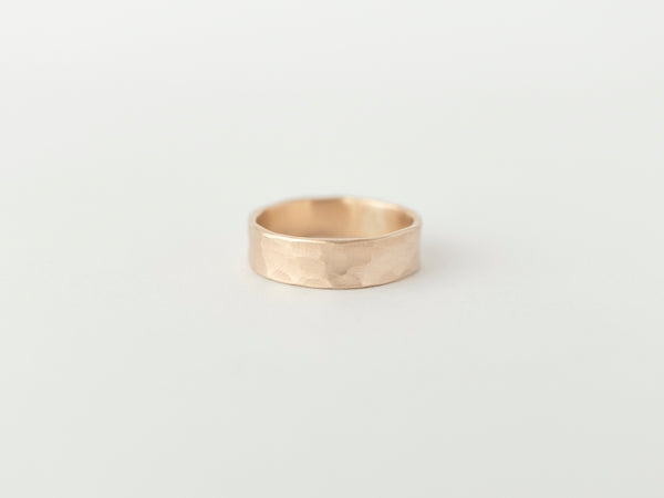 Thick textured band gold