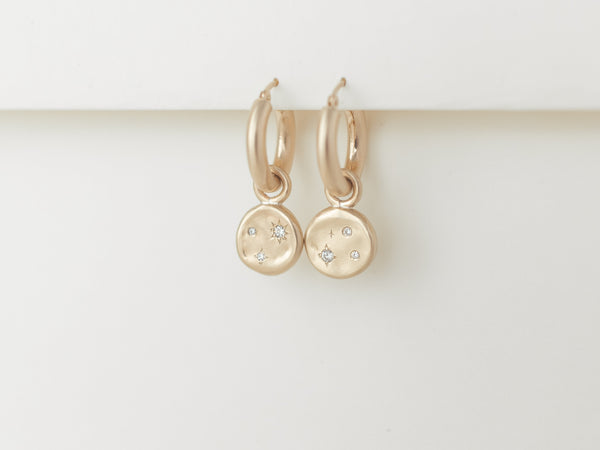 Starry night hoops Medium gold