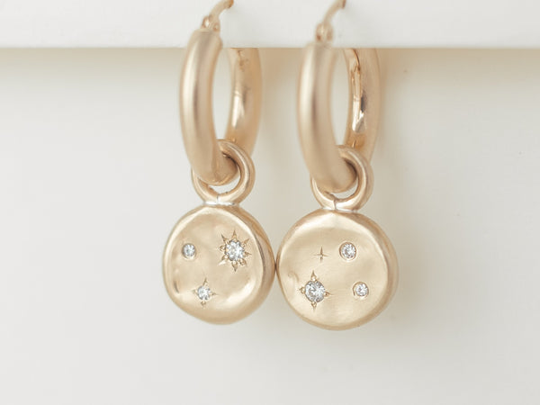Starry night hoops Medium gold