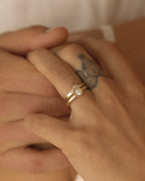 Diamond Classic Stack - yellow gold