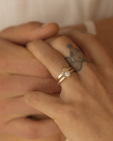 Moissanite Classic Stack - yellow gold