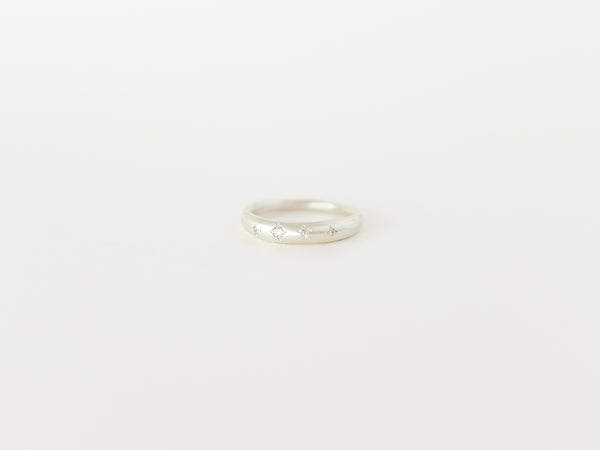 Fine celestial dome ring silver