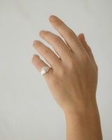 Mini fingerprint signet silver