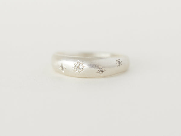 Celestial dome ring silver
