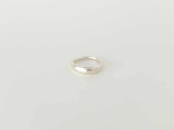 Dome ring plain silver