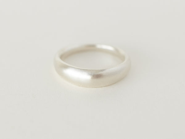 Dome ring plain silver