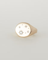 Starry night signet gold