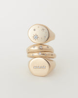 Starry night signet gold