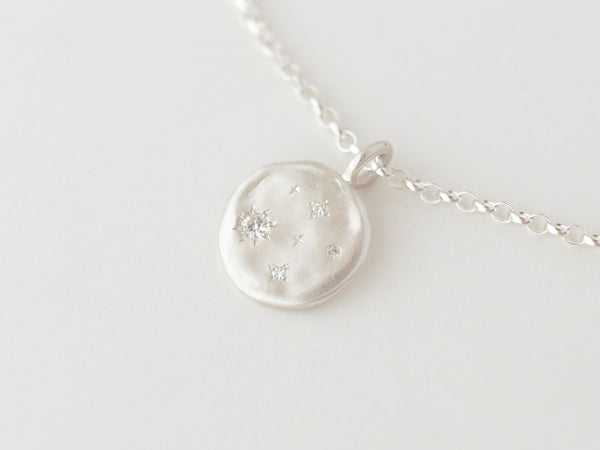 Starry night necklace cosmos silver