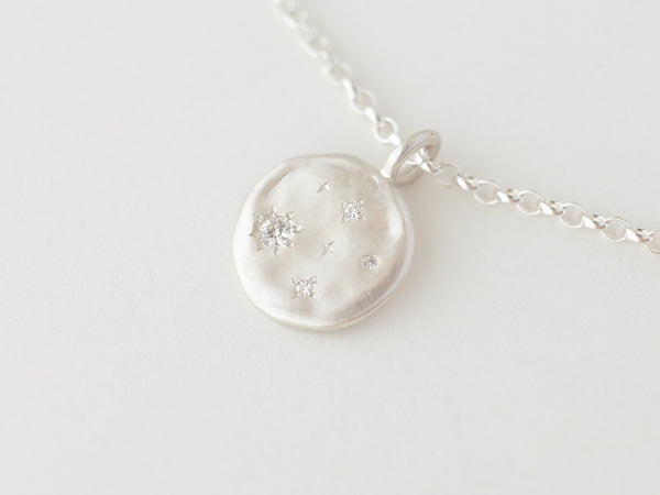 Starry night necklace cosmos silver