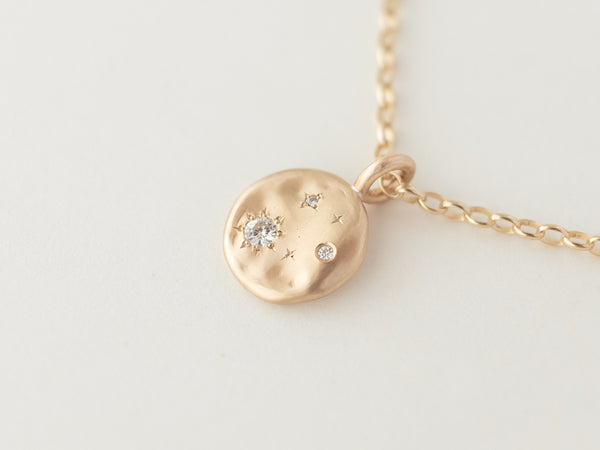 Starry night necklace large gold