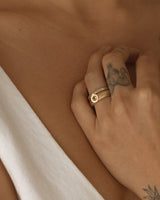 Olive Chunky Stack - yellow gold