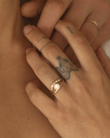 Diamond Signature Stack - yellow gold