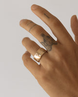 Extra Wide Band - yellow gold starry night