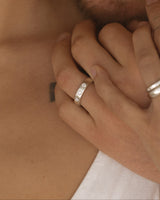Medium Band - white gold - with stones