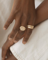 Starry night signet gold