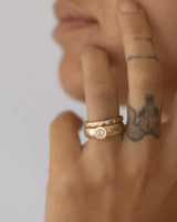 Moissanite Chunky Stack - yellow gold