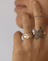 Diamond Chunky Stack - yellow gold