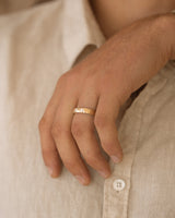 Medium Band - yellow gold - with stones