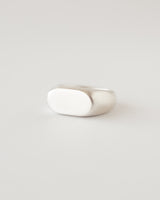 Oval signet ring silver