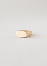 Oval signet ring gold - ready to ship