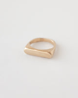 Rectangle signet ring gold