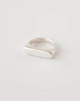 Rectangle signet ring silver