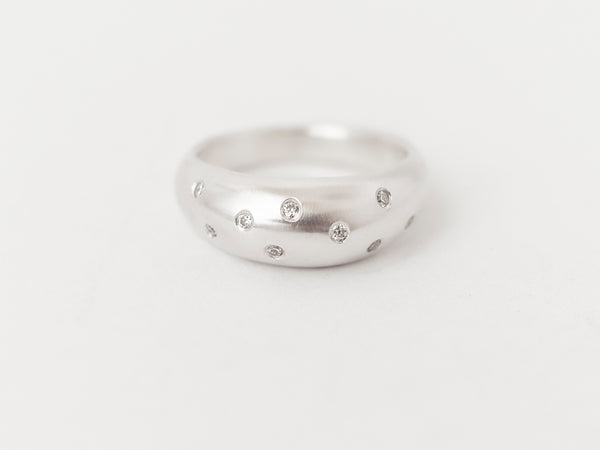 Lune Dome Constellation White Gold