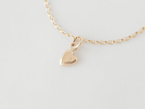 Coeur - Love Charm Necklace Plain Gold