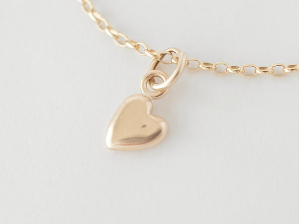 Coeur - Love Charm Necklace Plain Gold