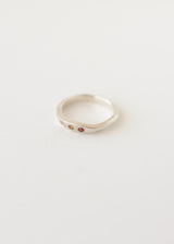Fine multi gemstone ring silver