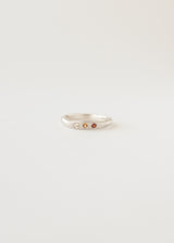 Fine multi gemstone ring silver