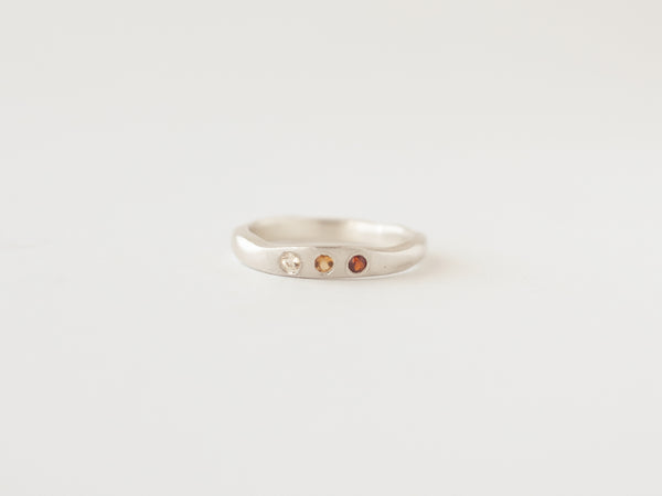 Fine birthstone ring silver