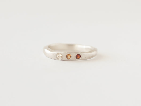 Fine birthstone ring silver