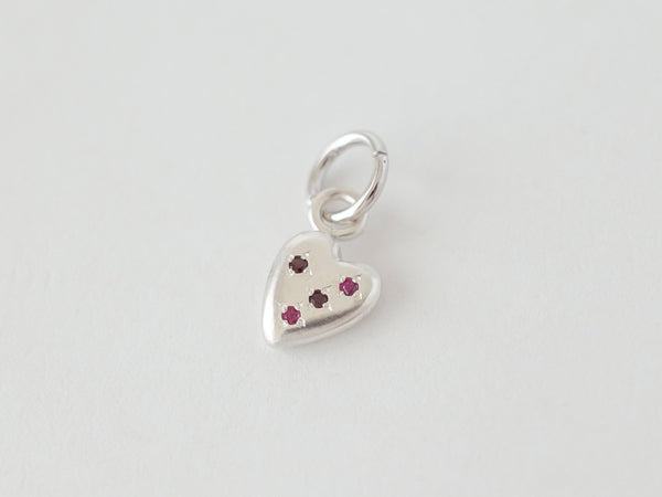 Coeur - Love Charm Pendant Gemstones Silver