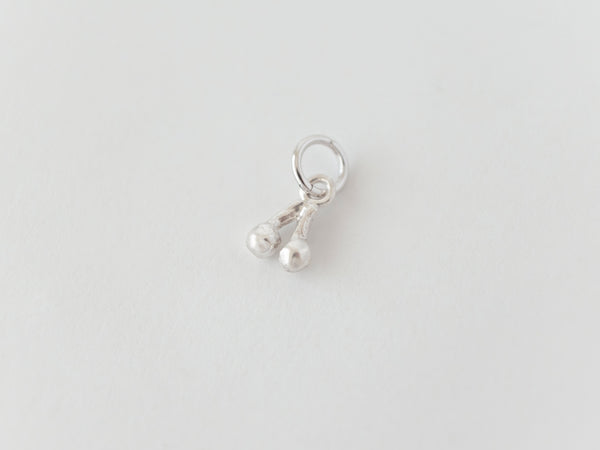 Cerise - Cherry Charm Pendant Plain Silver - Ready to Ship
