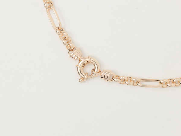 Mixed Links Belcher Chain Gold (5.5mm)