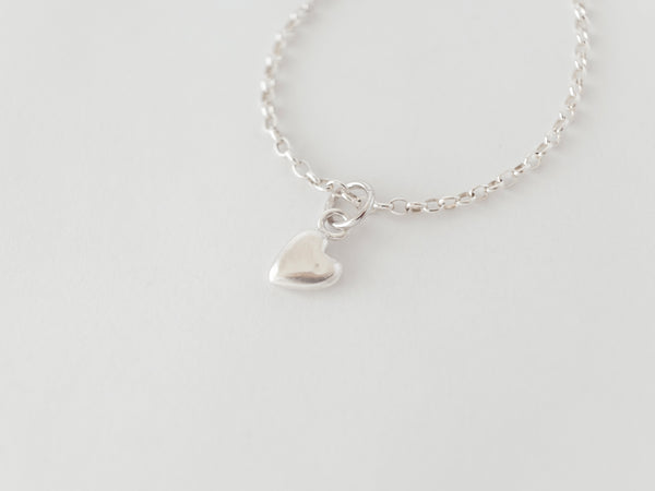 Coeur - Love Charm Bracelet Plain Silver