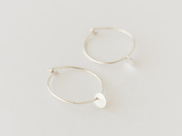 Mini circle hoops silver